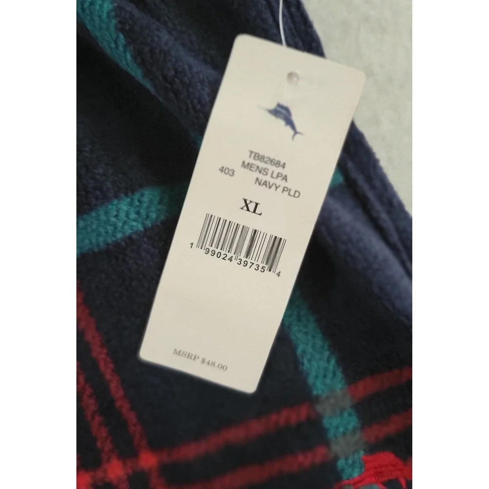 Tommy Bahama Drawstring Waist Sleepwear Men's Fleece Lounge Pants XL Navy Pld...